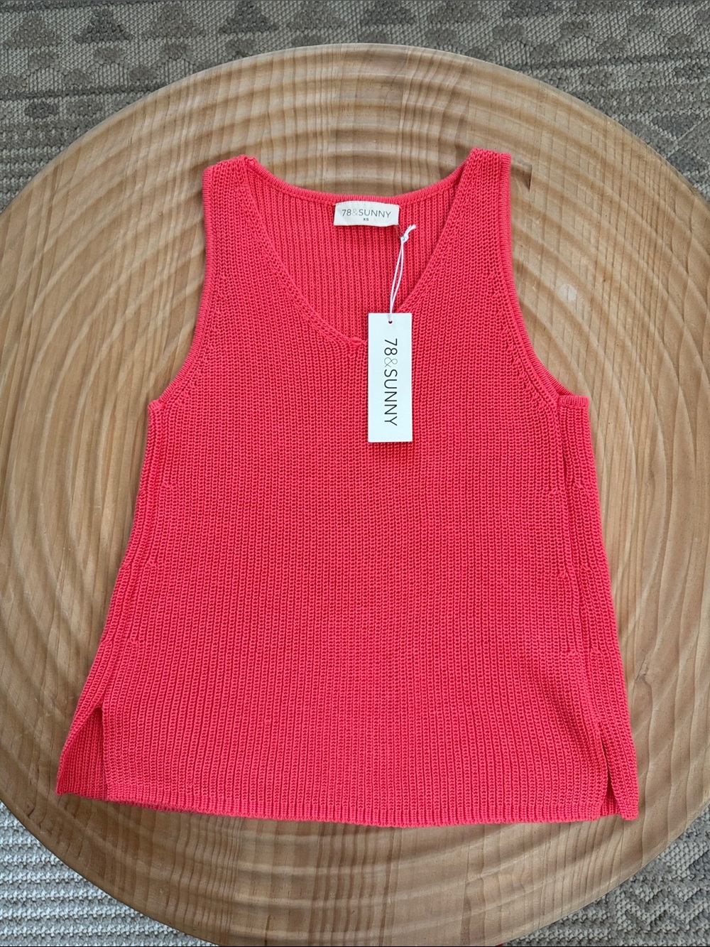 78&SUNNY Coral Knit Tank Top